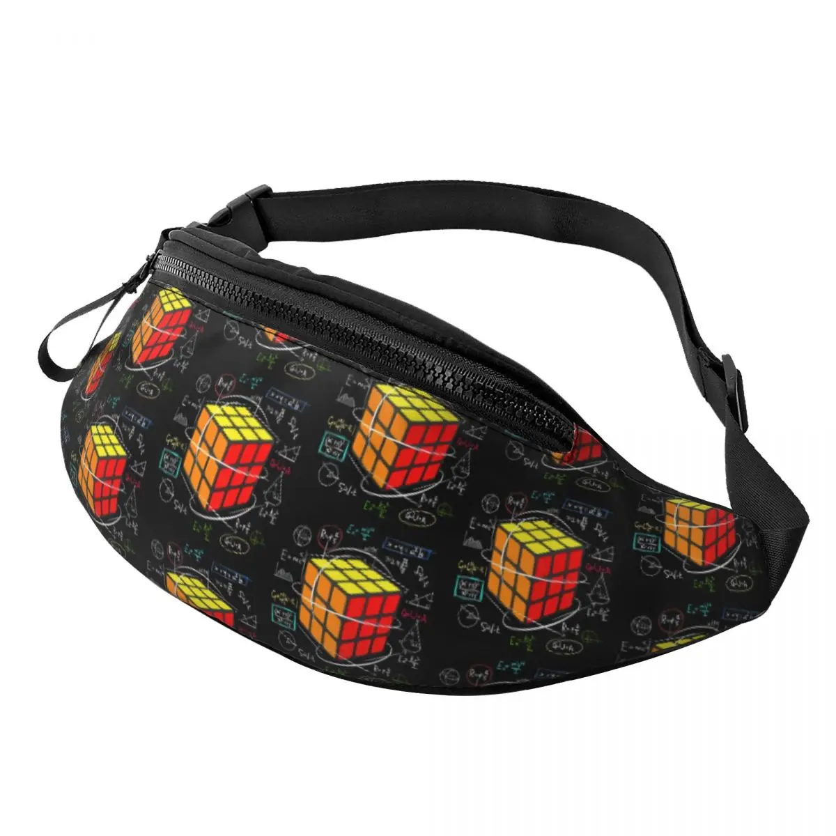 

Cool Math Rubics Player Cube Maths Fanny Pack Men Women Fashion Crossbody Waist Bag for Travel Cycling Phone Money Pouch