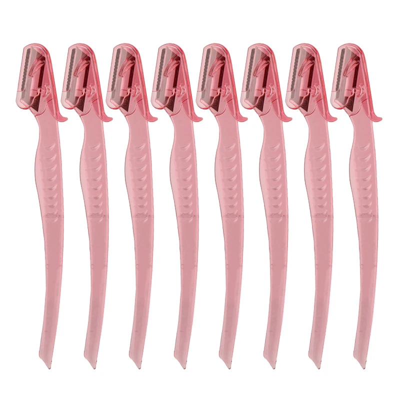 Karsyngirl 3/8Pcs Colorful Eyebrow Trimmer Makeup Knife Eyebrow Blades Face Hair Removal Safe Scraper Shaver Makeup Beauty Tools