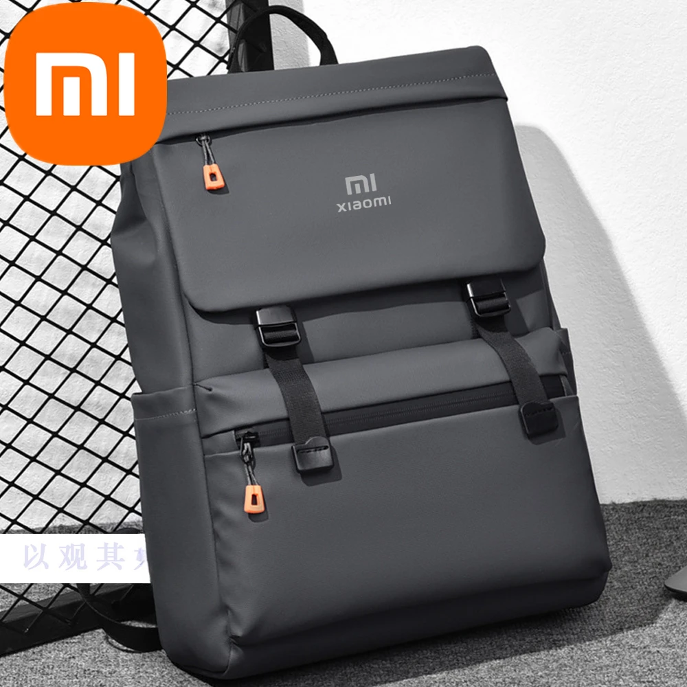 

Xiaomi Backpack Laptop PU Original Commuter Business Leather Backpacks Fashion Men Women Netbook Bag Waterproof Suitcase Bags