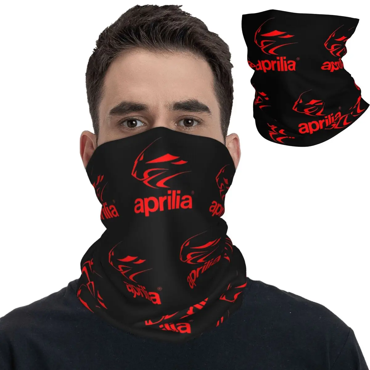 

Aprilia Motorcycle Racing Bandana Neck Gaiter Printed Motocross Magic Scarf Multiuse Cycling Scarf Cycling Unisex Adult Washable