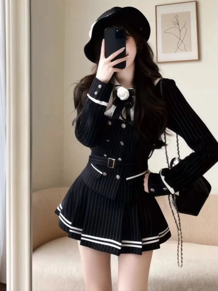 Korean Style Two-Piece Set Skirt And Blouse Autumn Winter College Style Jk Uniform Rich Girl Fashion Set Women's Plaid Outfit - AliExpress 200000345 Korean Style Two-Piece Set Skirt And Blouse Autumn Winter College Style Jk Uniform Rich Girl Fashion Set Women's Plaid Outfit - AliExpress 200000345