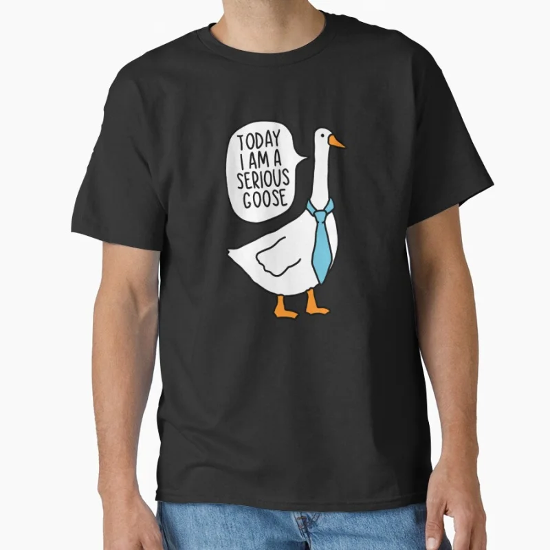 Today I Am A Serious Duck humor Cute Goose meme Funny t shirt for men Large size Tops S-6XL 100% cotton printed Clothes