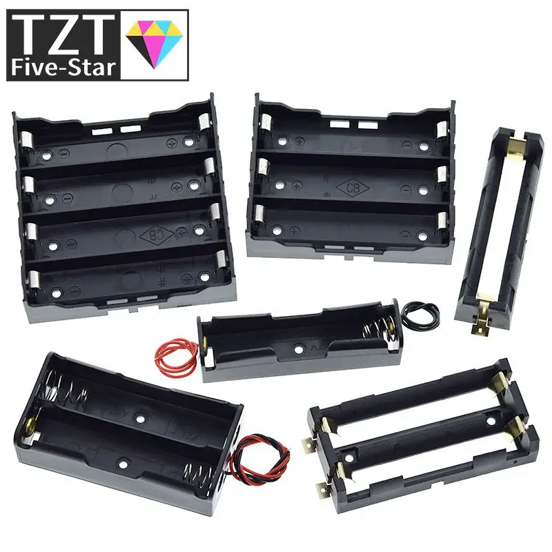 Battery Holder 1X 2X 3X 4X 18650 Battery Holder Storage Box Case 1 2 3 4 Slot Battery Container Wire Lead Arduino DIY KIT