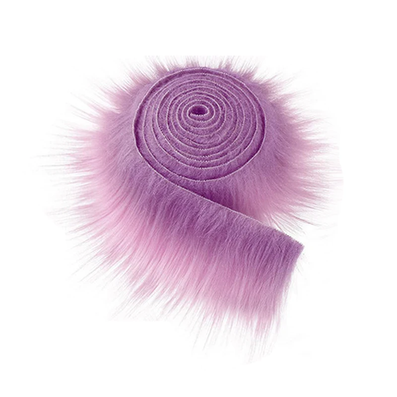 1.5M Faux Fox Fur Collar Artificial Ribbon Tapes DIY Apparel Sewing Fluffy Solid Color Trim Trimming Fabric Sewing Costume Craft fur fabric