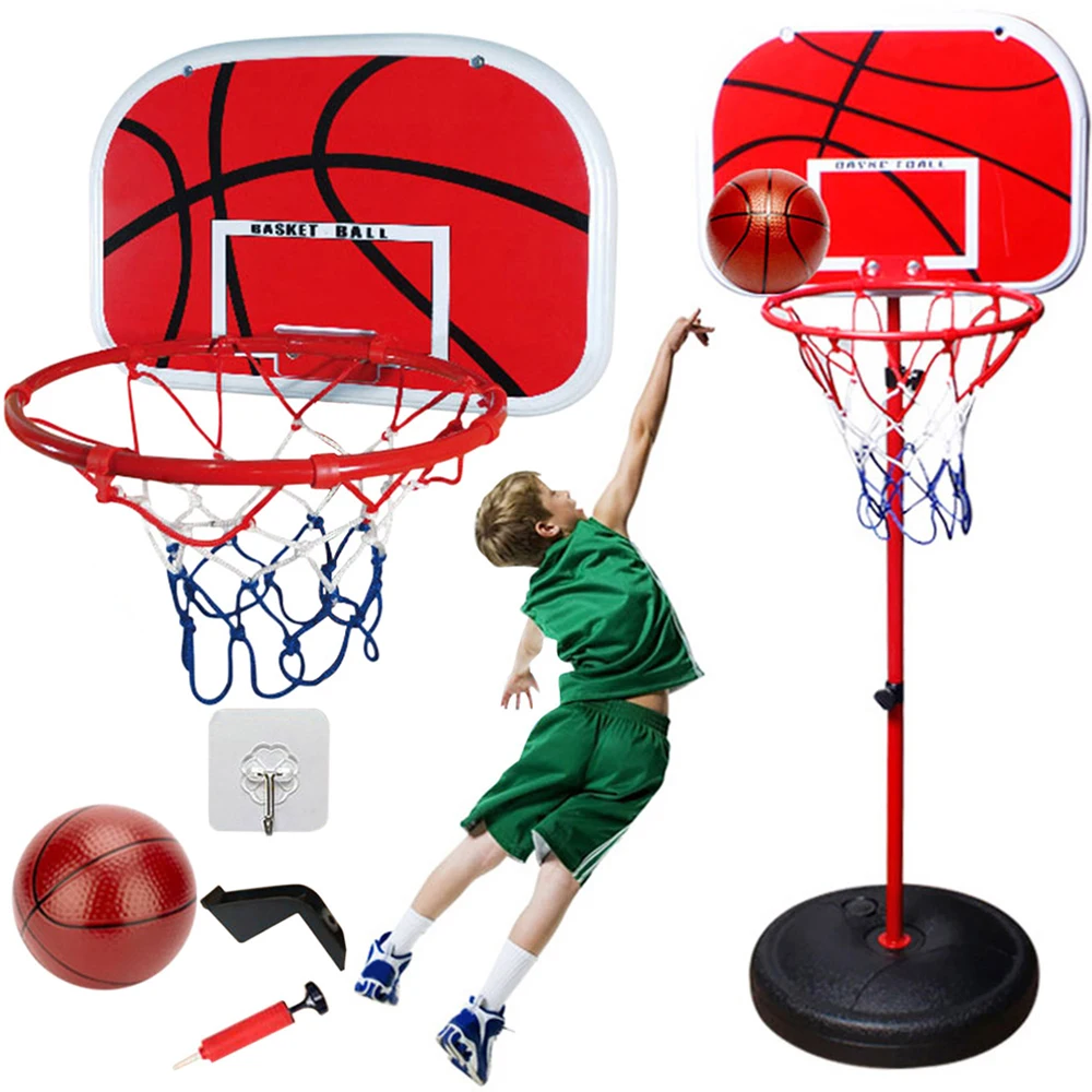 Basketball Goals with Ball and Pump Portable Basketball Hoop Adjustable Indoor Outdoor Play For Kids basketball stand basketball hoop