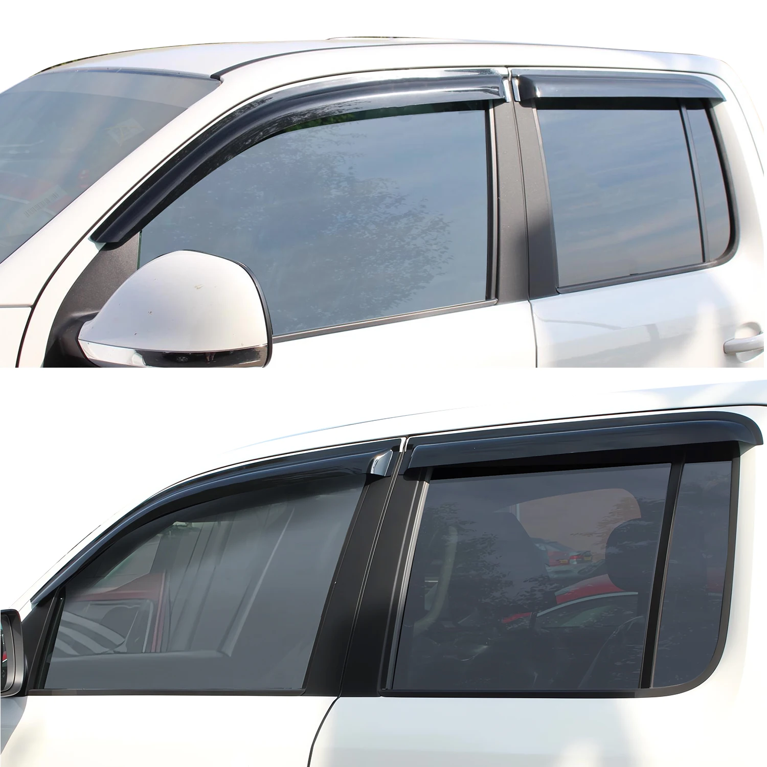 Window Visor Weathershield Wind Rain Deflectors For Volkswagen Amarok Vw Amarok V6 4X4 Car Stying 4PCS Black
