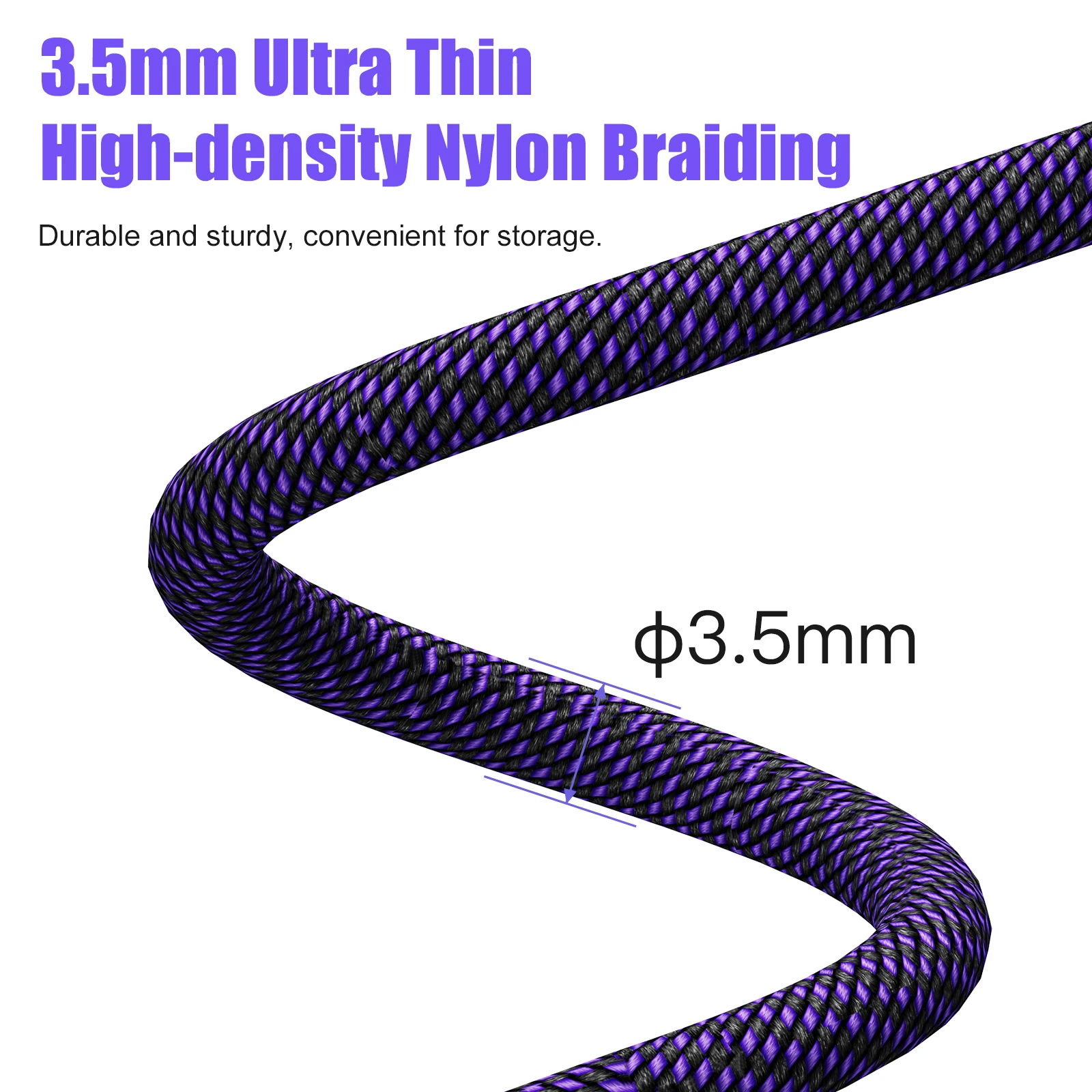 Ultra-Thin Magnetic Charging Cable, 240W PD3.1 Nylon Braided, Super-Fast 48V 5A with Emarker