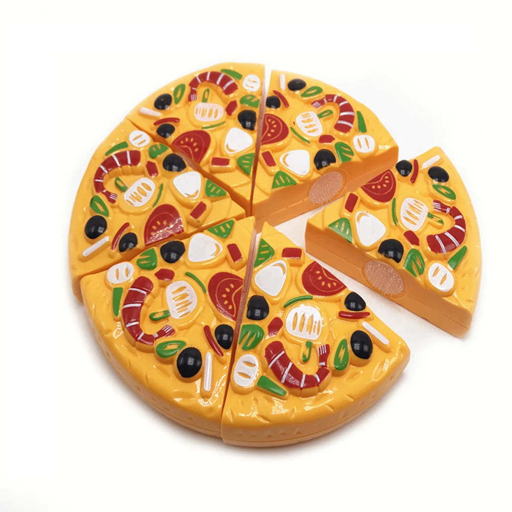 9Pcs Food Pretend Play Pizza with Cutter & Shovel Pizza Cutting Toy Creative Pretend Cooking for Boys Girls