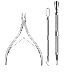 Ultimate 3 - Piece Stainless Steel Nail Care Set: Precision Clippers & Dead Skin Removers for Flawless Manicure & Pedicure (3pcs - B)