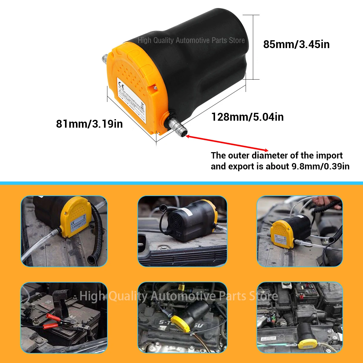 Fuel Pump Oil Pump Liquid Transfer Pump Oil Extractor Pump Fuel Transfer Pump Fluid Extractor Oil Extractor Car Engine Oil Pump 12V Electric Diesel Fluid Sump Extractor Scavenge 60W