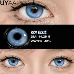 Vibrant Red Halloween Cosplay Contact Lenses - 14.5mm Anime - Inspired Cosmetic Eye Color Enhancers (Blue)