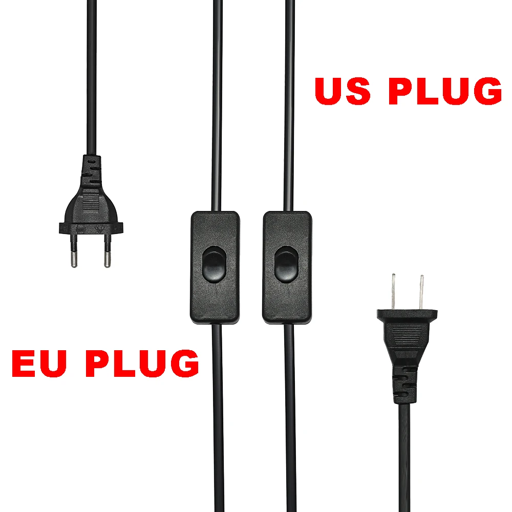 LED Switch Power Cable ON/OFF Controller For Table Lamp EU/US Plug AC110V/220V With Extension Cord 1.5m conversion plug plug conversion socket lamp socket