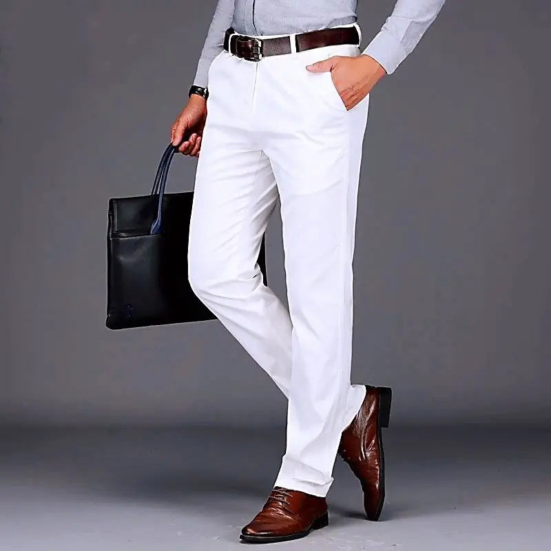 British Style Men High Quality Casual Dress Pant Men Design Slim Trousers Formal Office Social Wedding Party Dress Suit Pant S10 business pants suit pants men pants