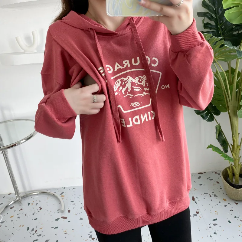Maternity Nursing Hoodies Pregnant Women Breastfeeding Pregnancy Hooded Top New T Shirt For Autumn Winter Warm Lactation Hoodies 2