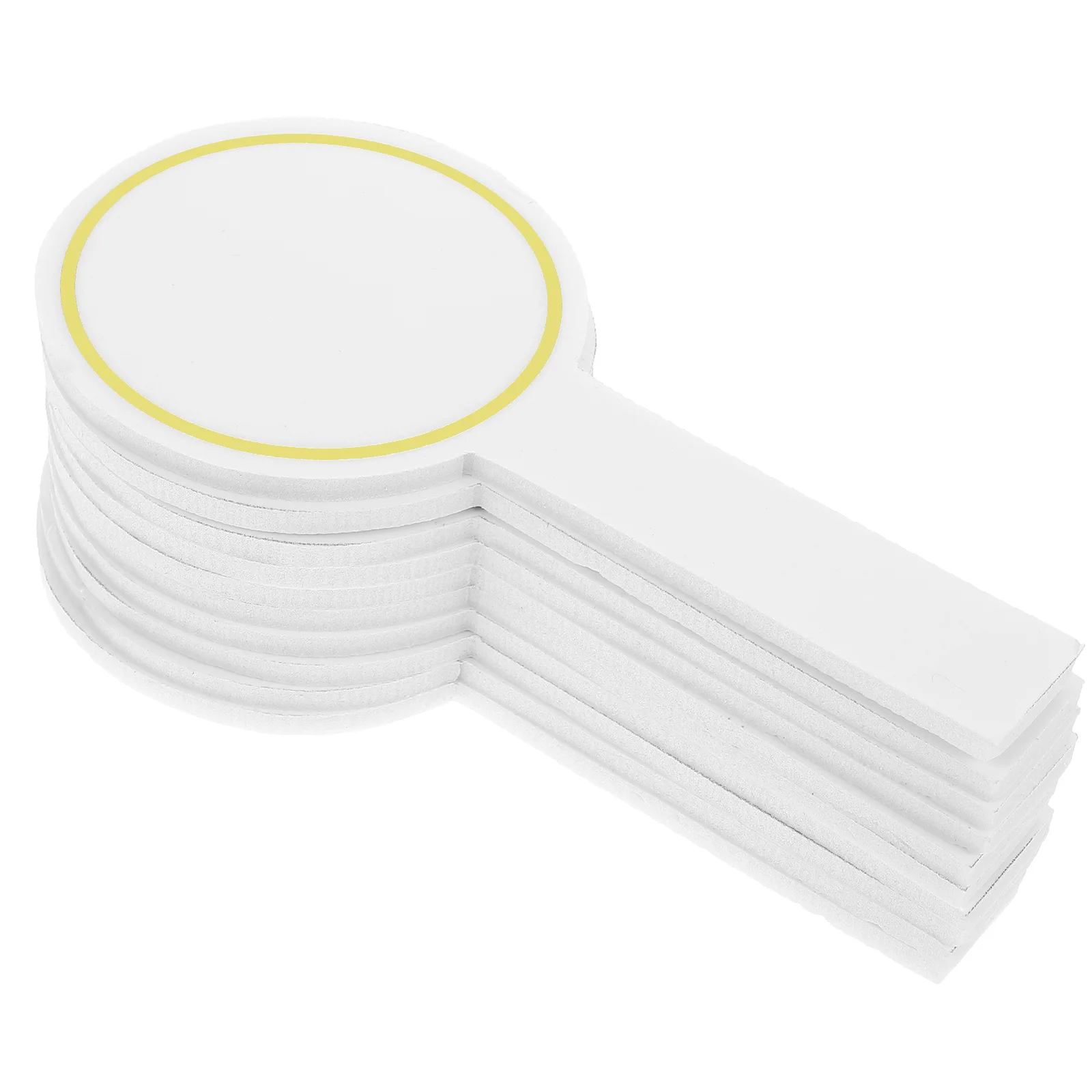 6pcs Blank Scoreboards Handheld Scoreboards Dry Erase Answer Paddles Single Side Writable Paddles