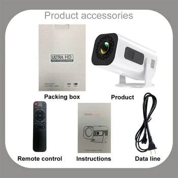 Full HD Android 11 Projector 210Ansi WiFi 6 and Bluetooth Home Theater Portable Beam Mini Projector Meeting Video Pocket Outdoor 6