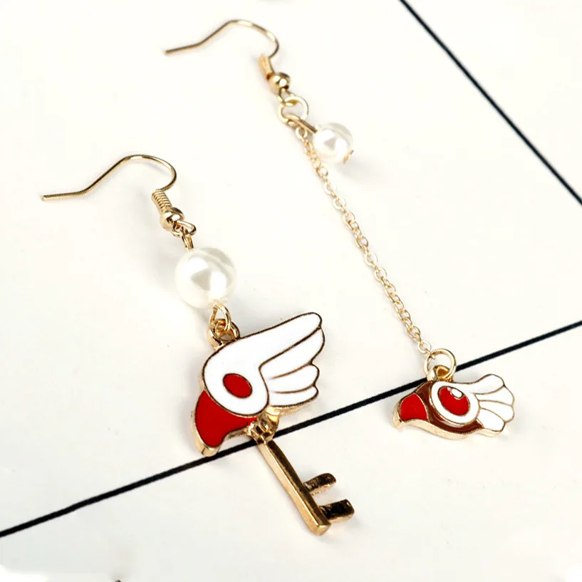 Cardcaptor Sakura Enamel Metal Stud Earrings Hot Anime Card Captor