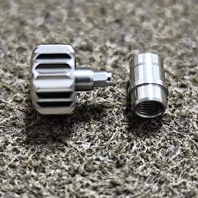 For IWC Pilot Series Mark 18 Crown diameter 6.0mm with tube 3.0mm fittings repair silver universal metalfor men and women