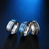 8mm Men's Titanium Stainless Steel Spinner Ring Norse Symbol Luminous Glow Nordic Viking Rune Band 3
