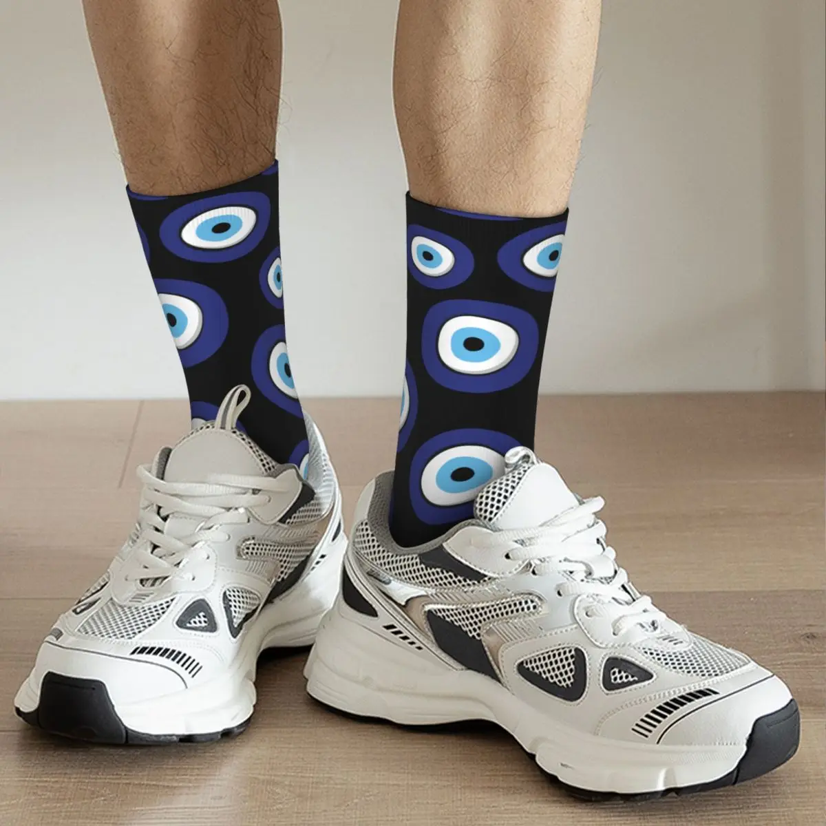 Greek Evil Eye Socks Men Women Polyester Casual Socks Novelty Spring Summer Autumn Winter Stockings Gift
