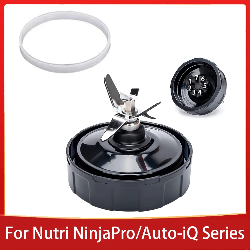 Extractor Blades Blender Replacement Parts for Ninja 7 with Washer Rubber for Nutri Ninja Auto IQ BL486 BL642 N102 BL682