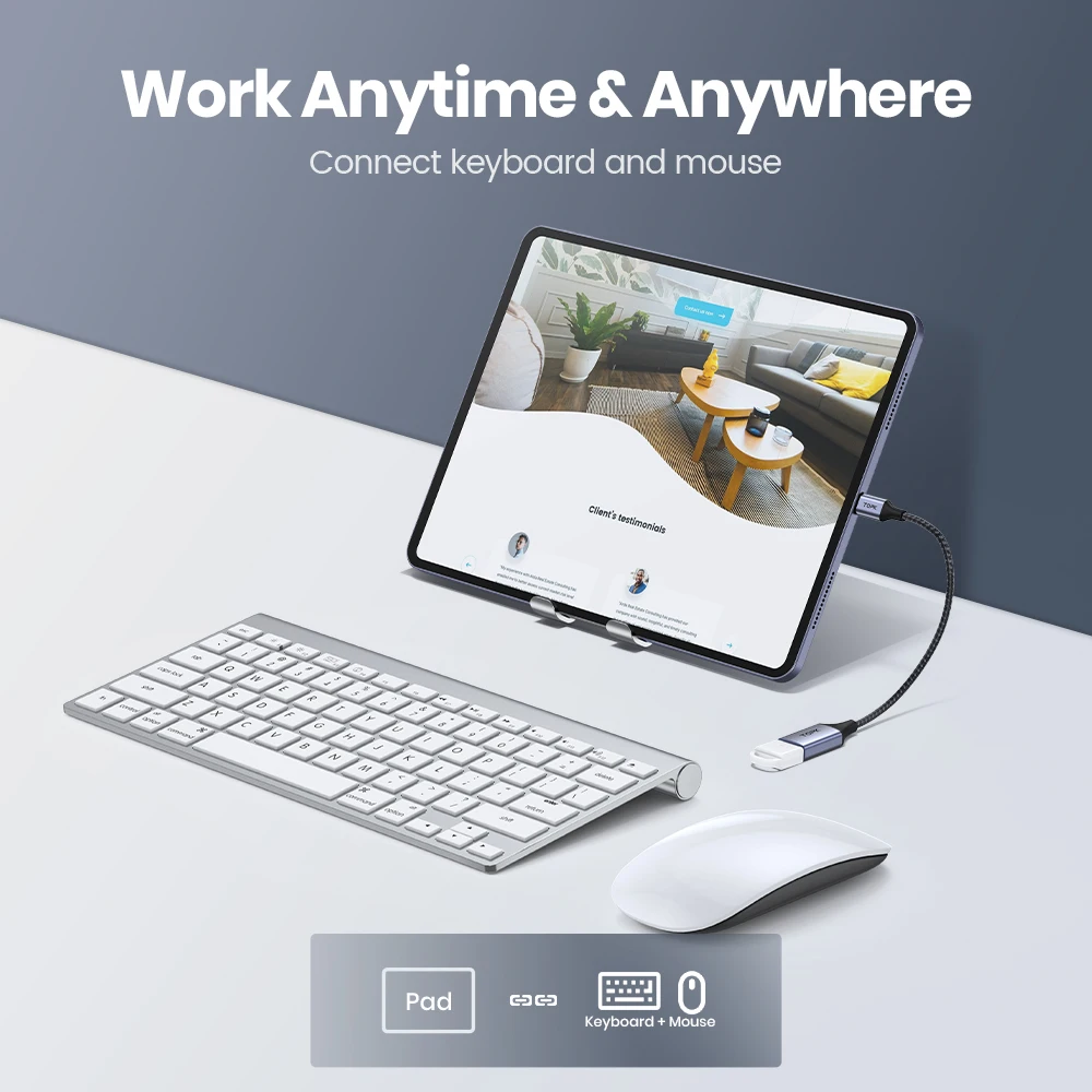 TOPK A10 USB C - USB A 어댑터 OTG 케이블 C타입(수) - USB 2.0 A타입(암) 케이블 어댑터 (맥북 프로, 삼성 타입C 어댑터 호환)