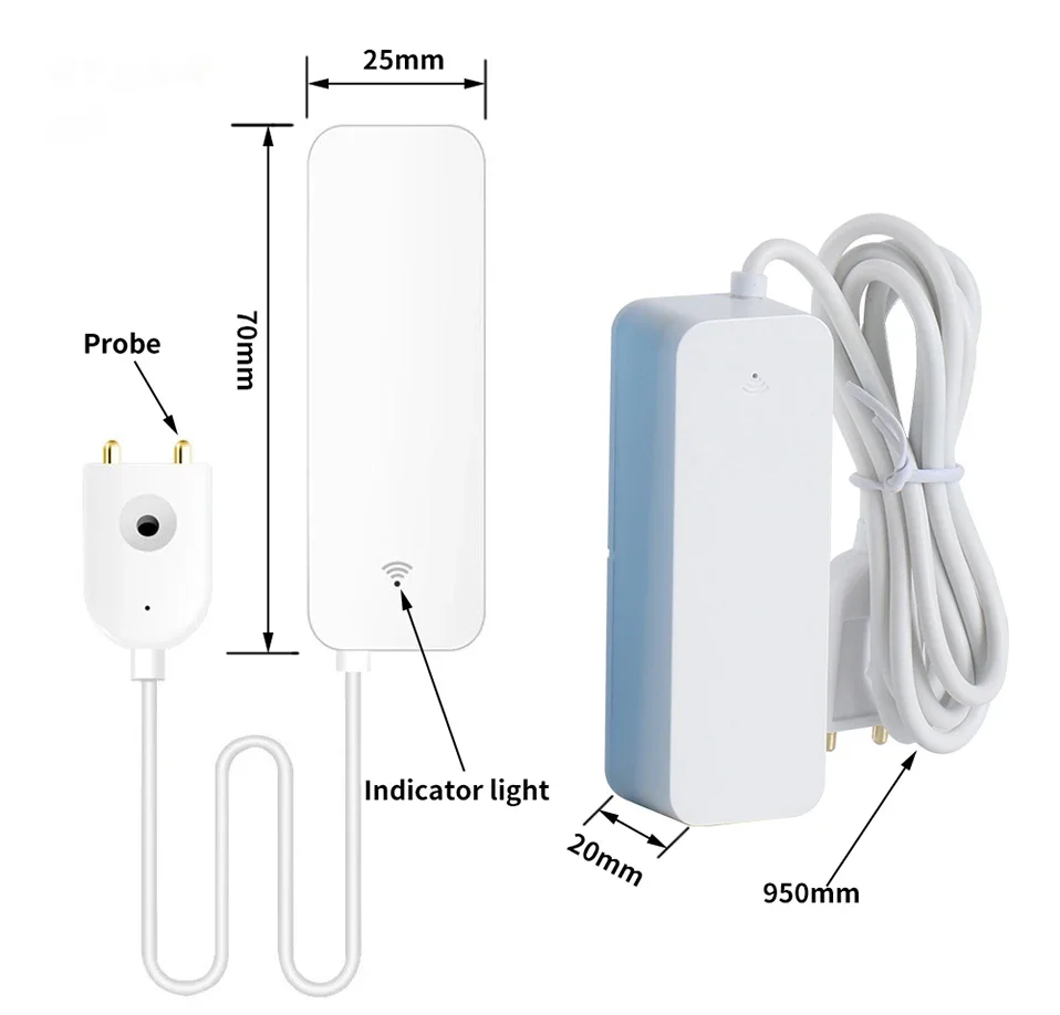 Tuya WiFi Zigbee Water Leak Sensor, Water Leak Detector, Smartlife APP Notification Alerts,Water Flood Alarm Home Security