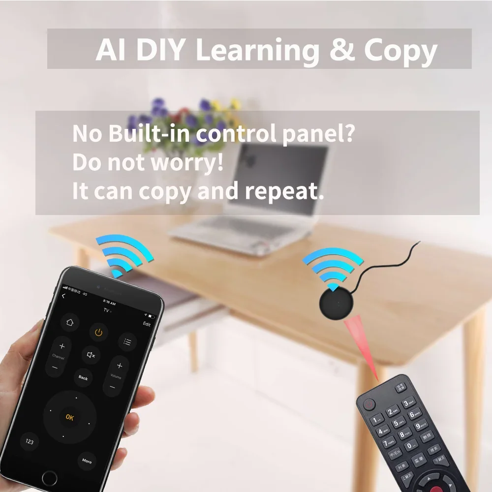 WiFi IR Remote Tuya WiFi IR Remote Control Smart Universal for TV Air Conditioner Alexa Remote Control Work with Google Home Yandex Google