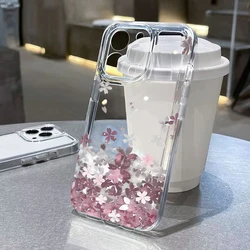 Cherry Blossom Pattern Clear Phone Case with Bumper Cover - Redmi Note 13 5G (BA - T0219)
