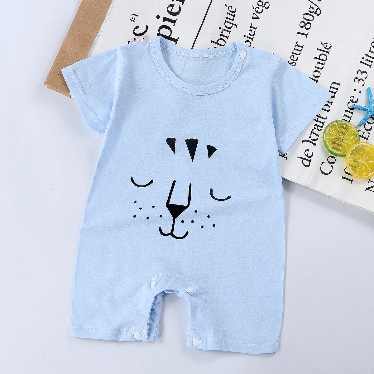 Newborn Baby Boys Girls Cartoon Cotton Kids Rompers Summer Children Infant Body Short Sleeve Girl Jumpsuit Printed Baby Clothes cheap baby bodysuits	