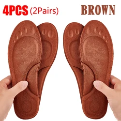 Heated Memory Foam Insoles with Arch Support - Self-Warming Shoe Pads for Winter Comfort (4pcs - Brown)