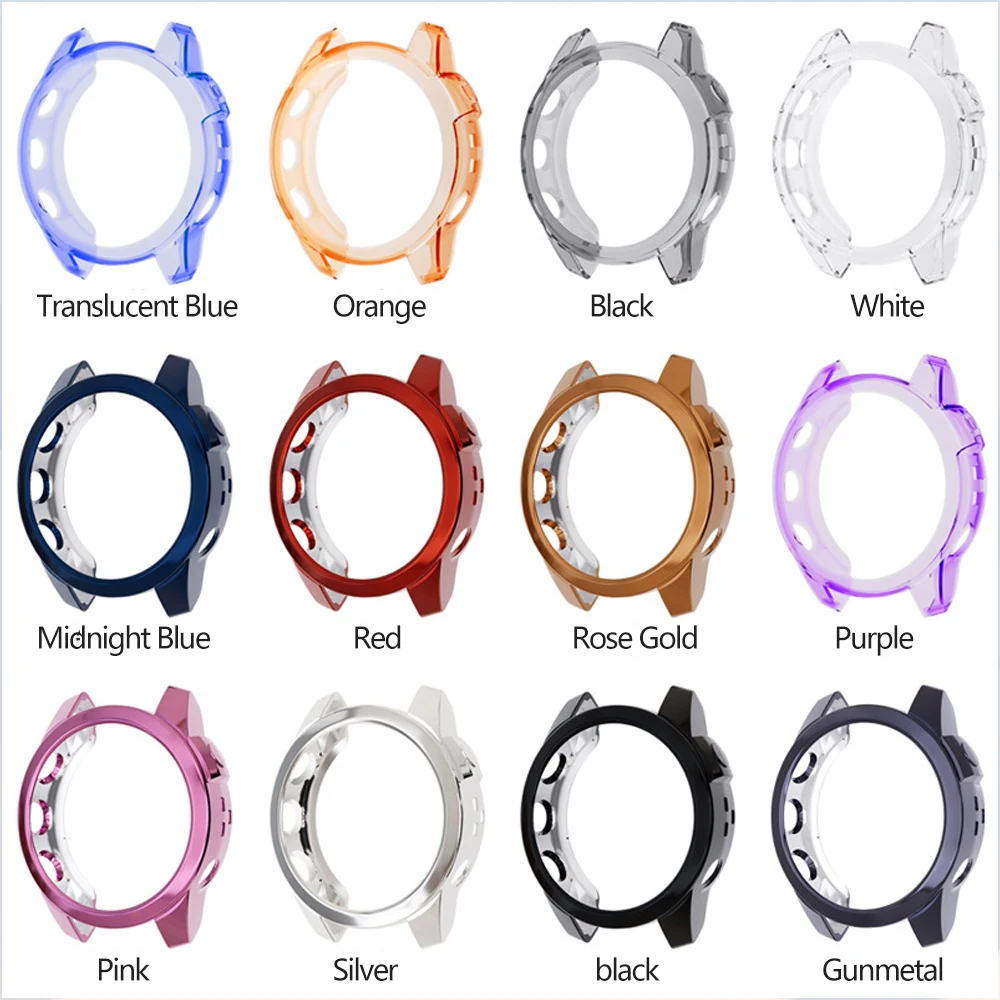 Silicone Protective Case Cover for Smartwatches - Clear Rubber Frame Accessory