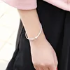 Feather Bangle Bracelet for Women Luxury Jewelry Rose Gold Silver Cuff Bangles 6