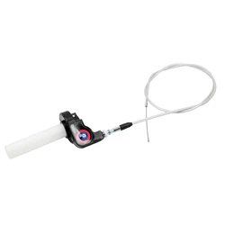 Motorcycle Quick Twist Gas Throttle Handle Grips with Cable - Enhanced Motocross ATV Accessories (WHITE)