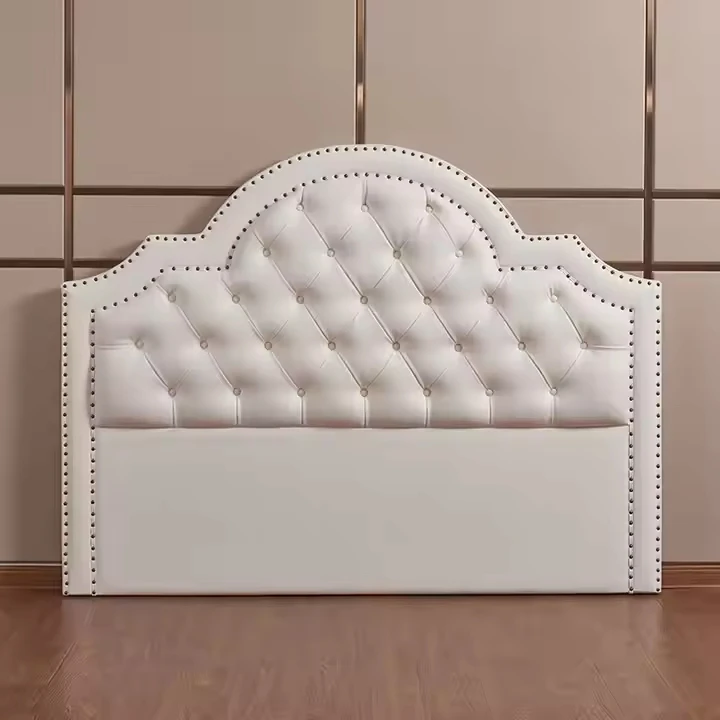Modern Nailing Upholstered Leather Headboard