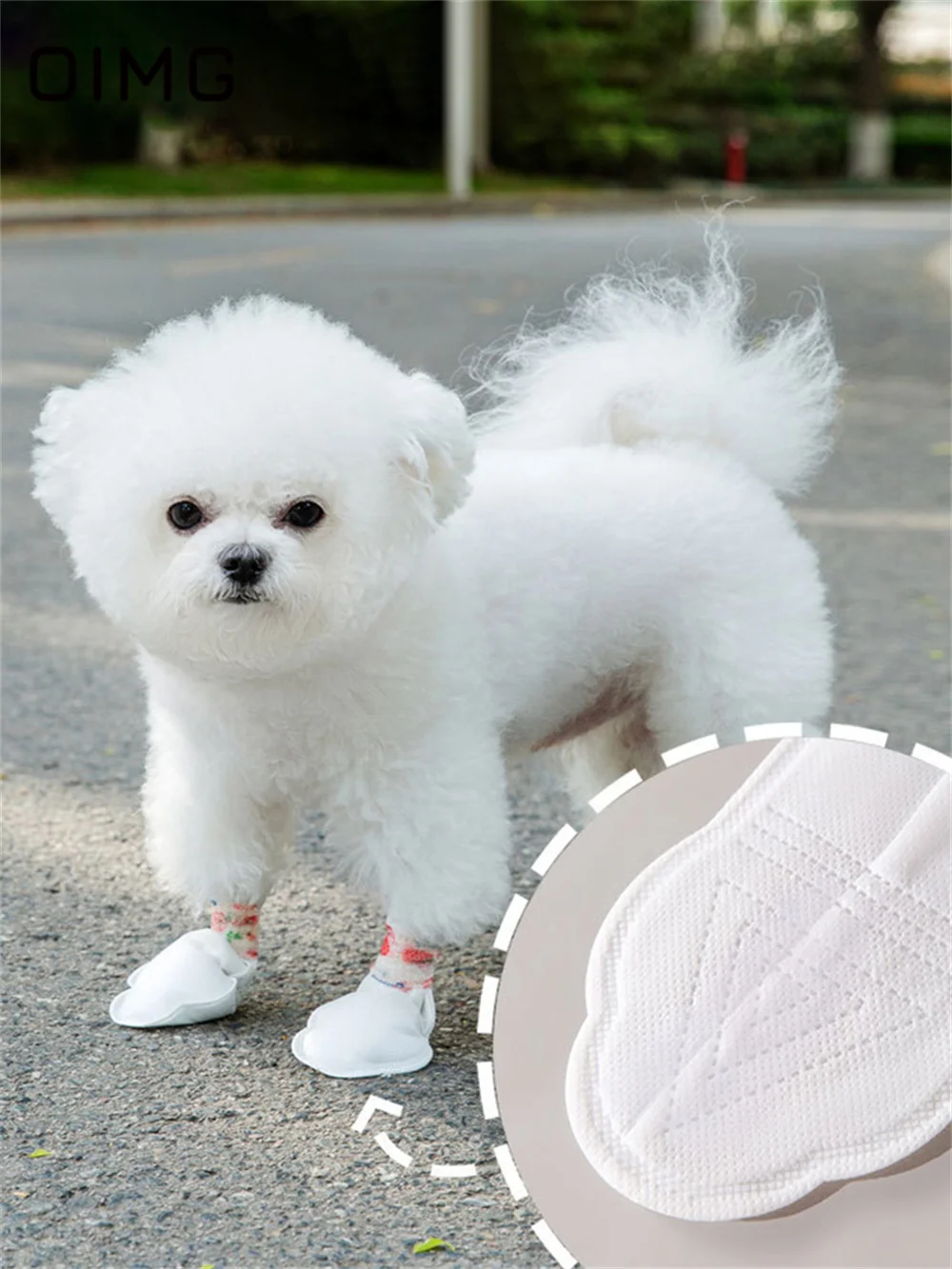 

OIMG Disposable Pet Shoes Waterproof Dustproof Small Medium Dogs for Outdoor Use Lightweight Breathable Shiba Inu Teddy Poodle