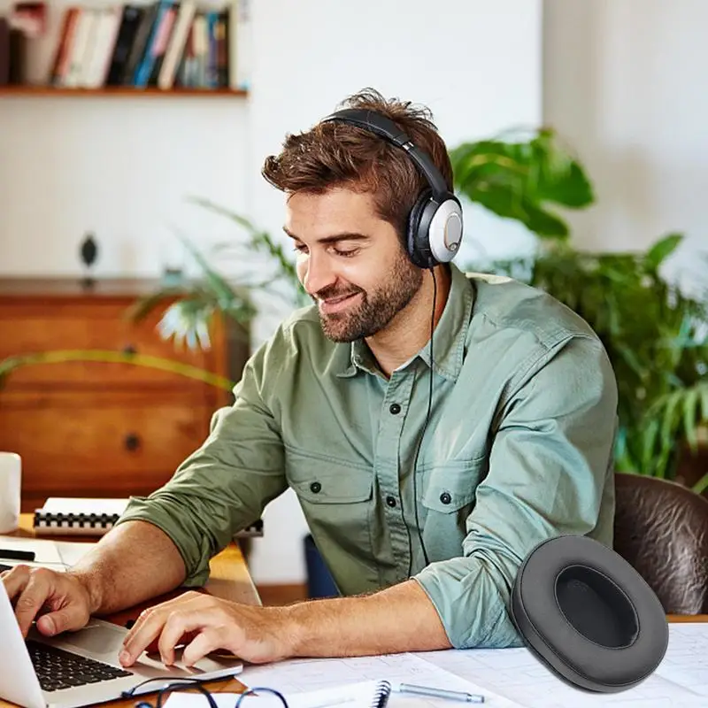 

1pcs Faux Leather Ear Muffs For RazerBlackShark V2X V2Pro V2SE Replacement Soft Foam Earpads For Headphones Repair Ear Pads