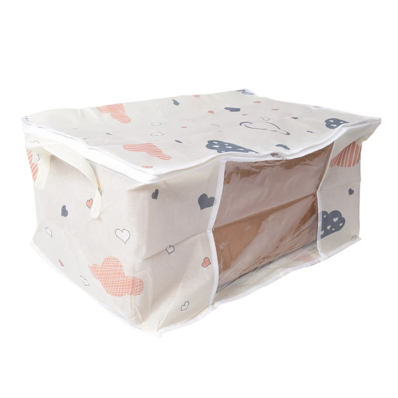 A74I-Storage Bag, Clothes Storage Comforter Storage Bag, Folding Organizer Bag With Handle, For Organizing Bedroom 4
