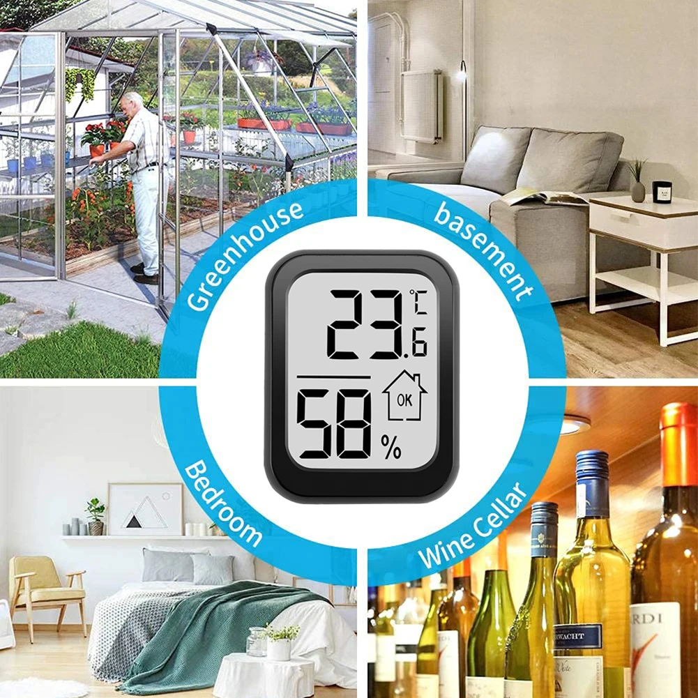 

Temperature Humidity Meter Digital Display Thermometer Hygrometer Indoor Room Desktop Decoration Parts Smart Life