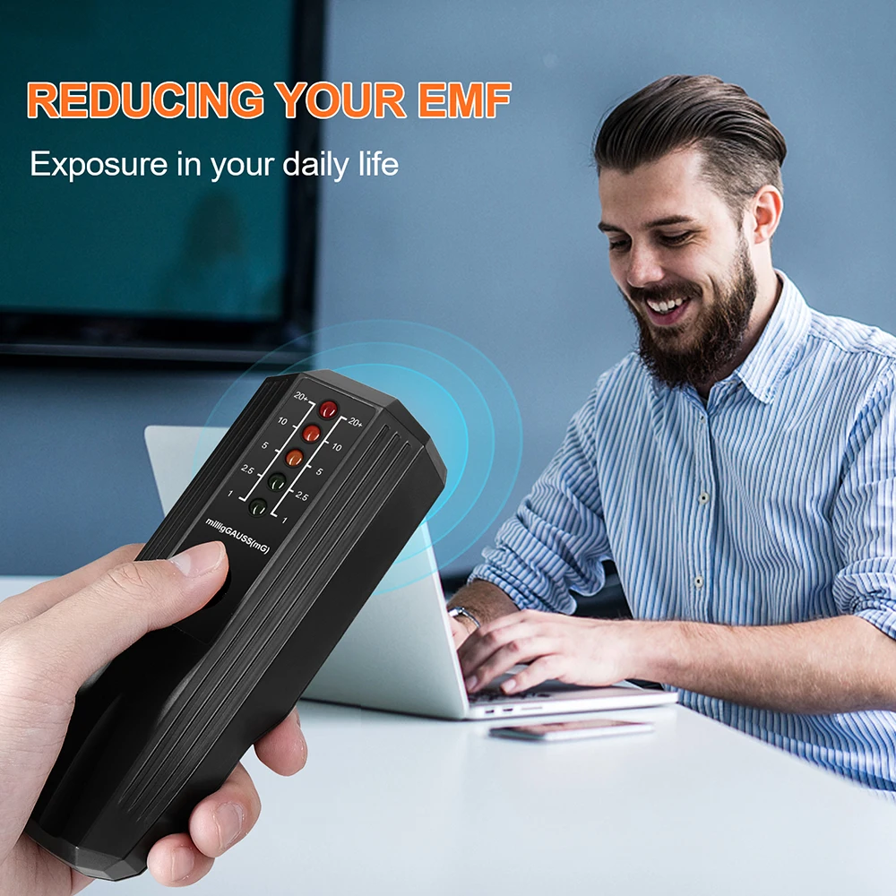 EMF Instrument 5 LED Indicators Portable Tester High Precision Battery Powered Electromagnetic Field Radiation Detector