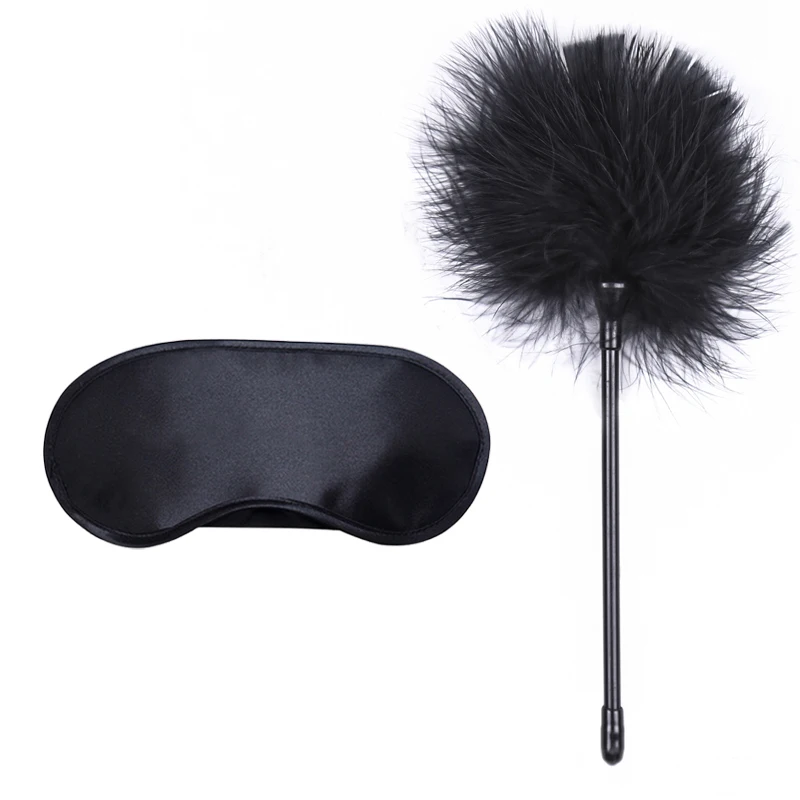 Sex Toys For Women Bdsm Set Sexy Leather Plush Sex Toys Bondage Kit Handcuffs Feather Blindfold Fetish Flirt Goods For Adults