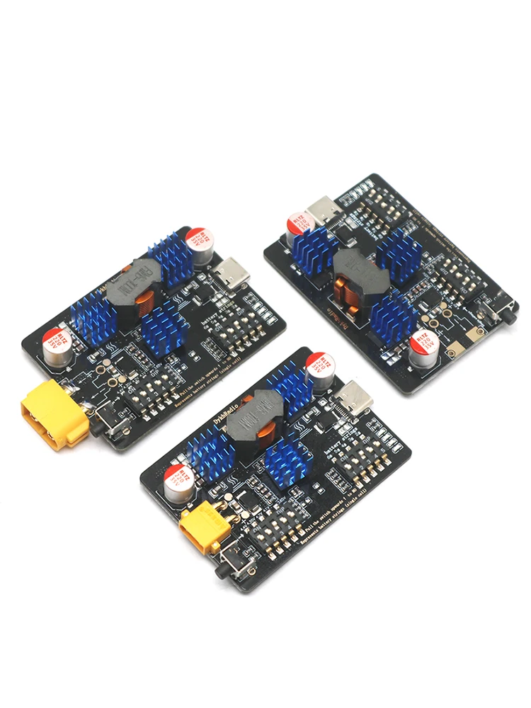 Vue d'ensemble de la carte de contrôle IP2366 140W PD3.1 avec dissipateur thermique et connecteurs.