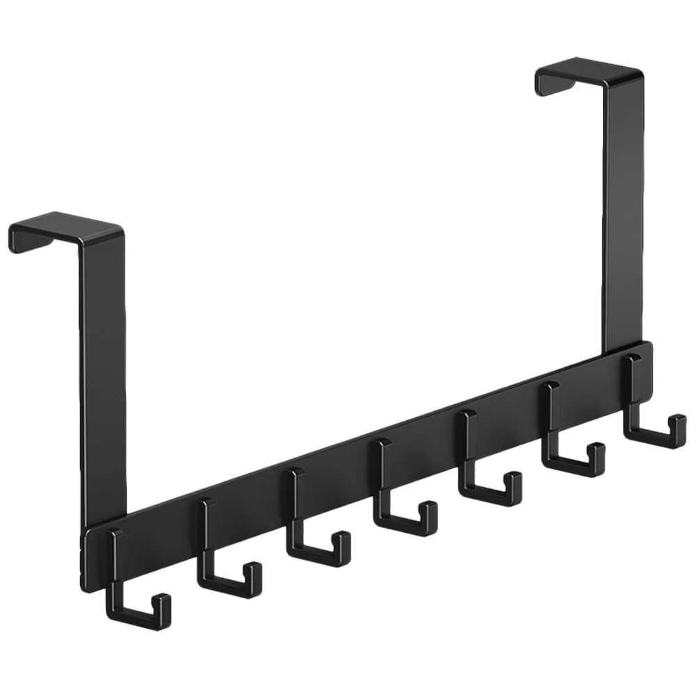 

Space Aluminum Home Storage and Finishing Door with 7 Hooks behind Clothes Hangers for Hanging