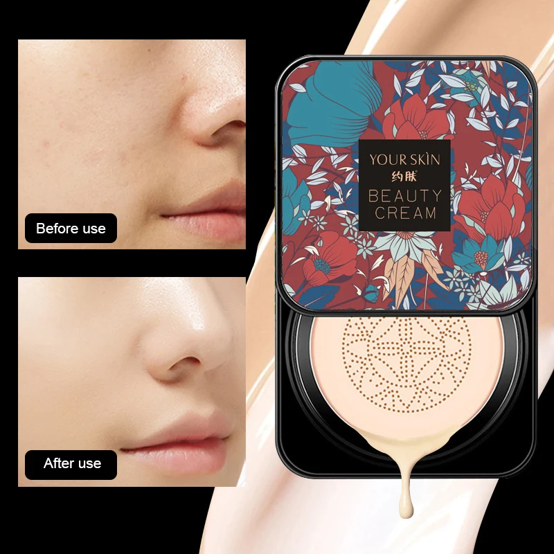 Air Cushion Foundation Mushroom Head BB CC Cream Concealer Moisturizing Whitening Brighten Lasting Makeup Face Base Beauty Cream
