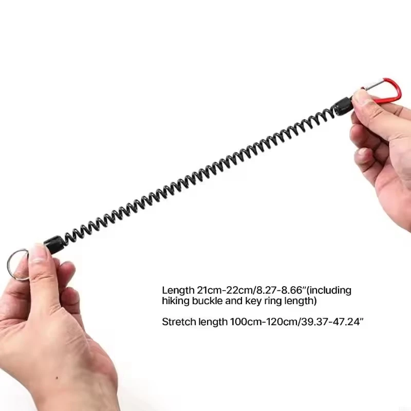 22cm Practical Fishing Hanging Rope Extendable Hand Rope Extendable Spring Climbing Buckle Fishing Rope Rope Fishing Tool