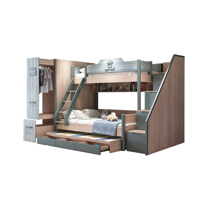 New model storage bunk beds with desk kids bunk beds storage and stairs