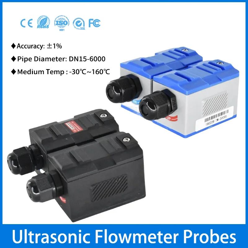 TUF-2000M TUF-2000B Flow Sensor TS-/TM-1/TL-1 DN15-6000mm Ultrasonic Flowmeter Transducer TM-1-HT/TL-1-HT Clamp-on Transducer