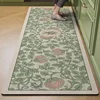Kitchen Floor Mat Leather Pvc Carpet Waterproof Oil-proof Foot Mats Home Decoration Flower Floral Rug Кухонный Ковер 주방바닥매트 3