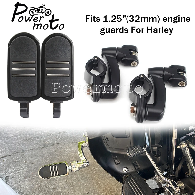 

Для Harley Cafe Racer Touring Road King Street Glide 2014-up Универсальный мотоциклетный комплект креплений для ножек 1,25 "32 мм аварийный зажим