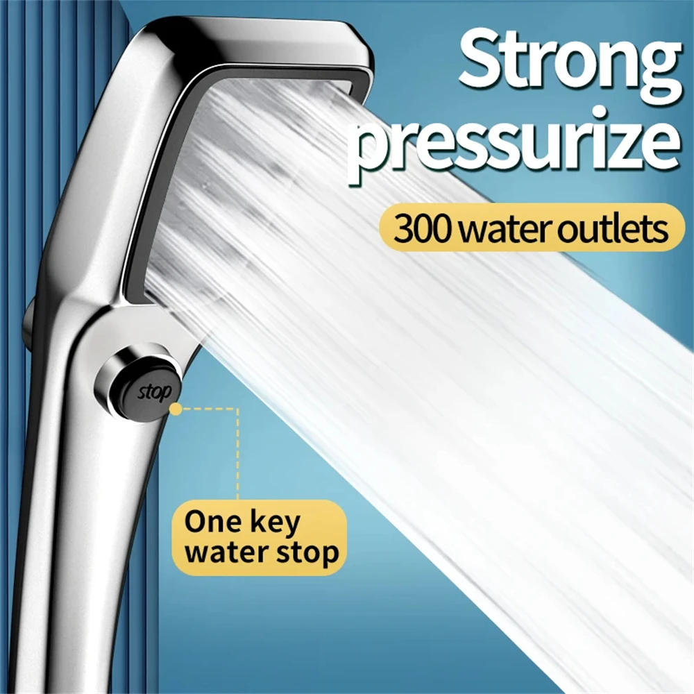 Shower Head Shower Nozzle Bathroom Accessories High Pressure Large Water Output Universal Adaptation Pressurized Hand Shower